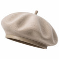 Béret taille unique en textile bouclette taupe style classique