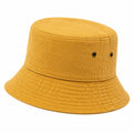 Chapeau bob taille unique en tissu côtelé jaune moutarde style décontracté