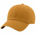 Casquette de baseball taille unique en coton ocre à visière courbée