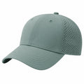 Casquette taille unique en tissu vert sauge perforée respirante sport
