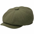 Casquette gavroche taille unique en tissu texturé vert olive à visière style classique