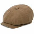 Casquette gavroche taille unique en tissu marron style rétro
