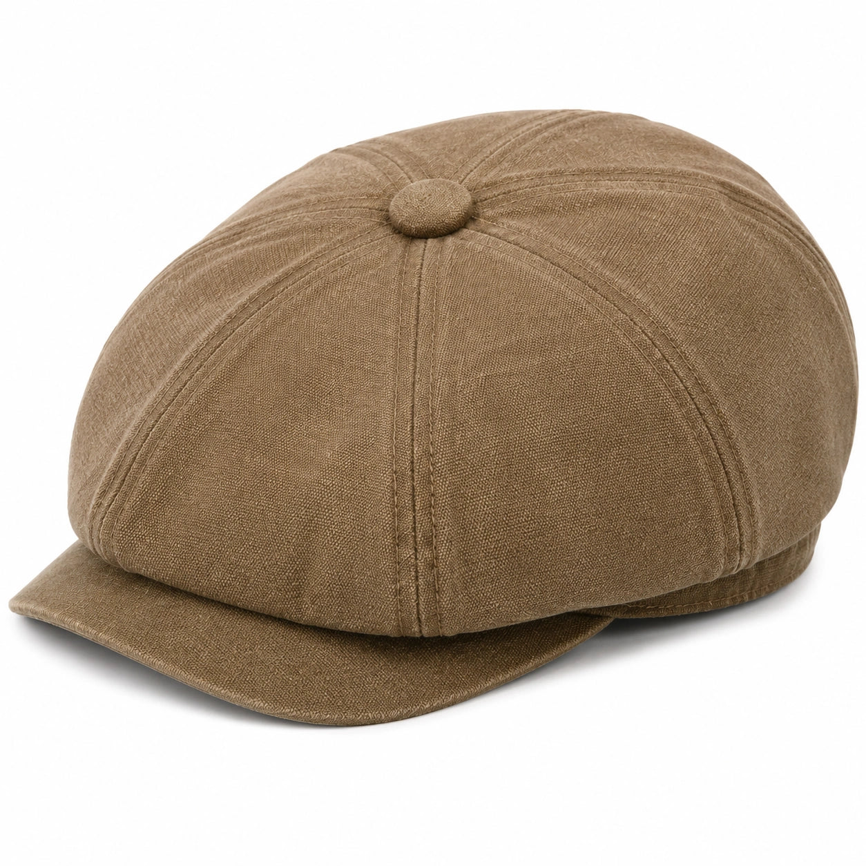 Casquette gavroche taille unique en tissu marron style rétro