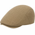 Casquette plate taille unique en tissu beige style classique