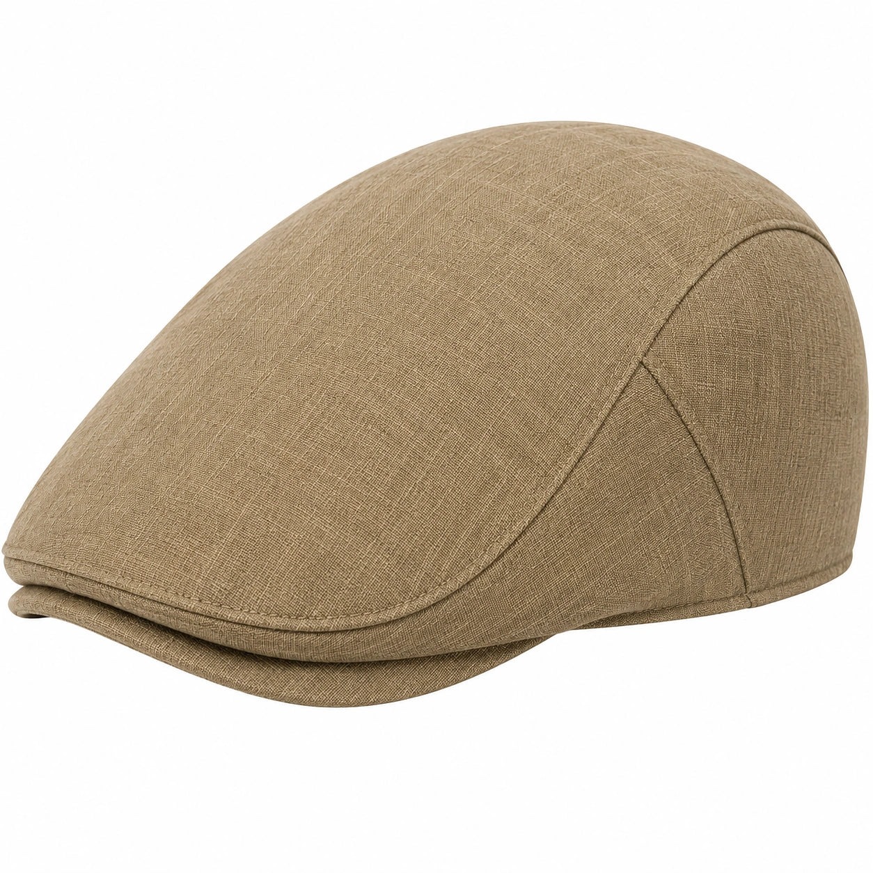 Casquette plate taille unique en tissu beige style classique