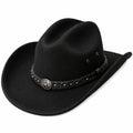 Chapeau cowboy taille unique en feutre noir style western